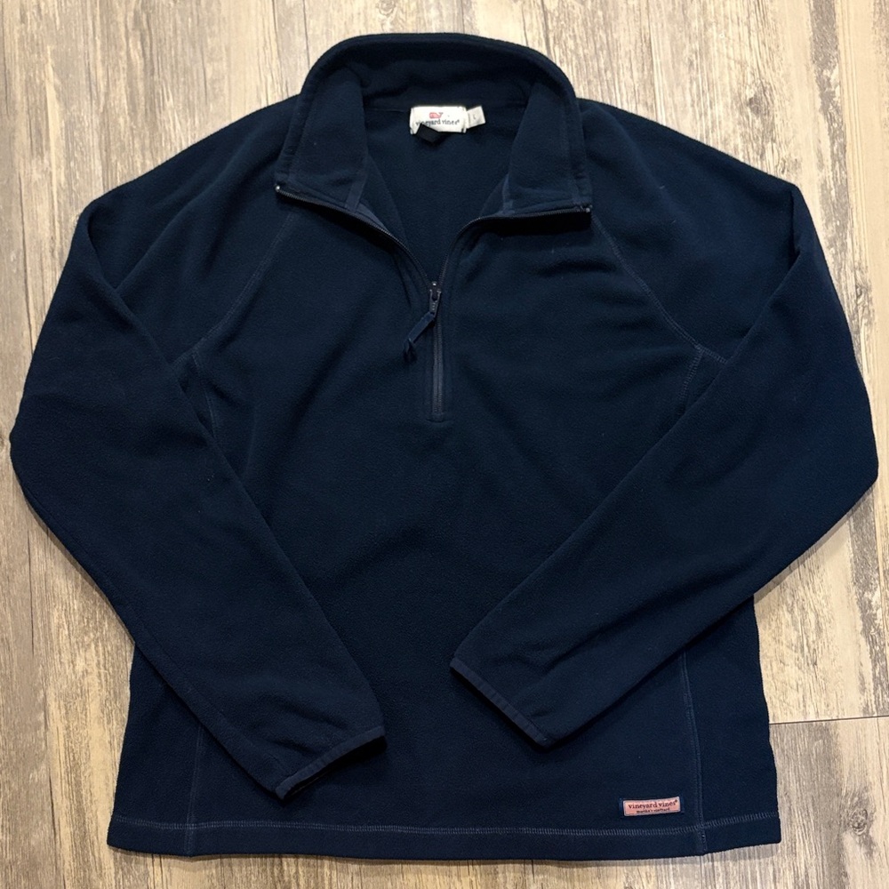 Vineyard Vines Woman's Navy Quarter Zip Fleece